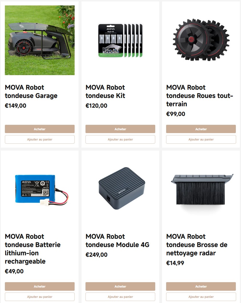 pieces detaches mova