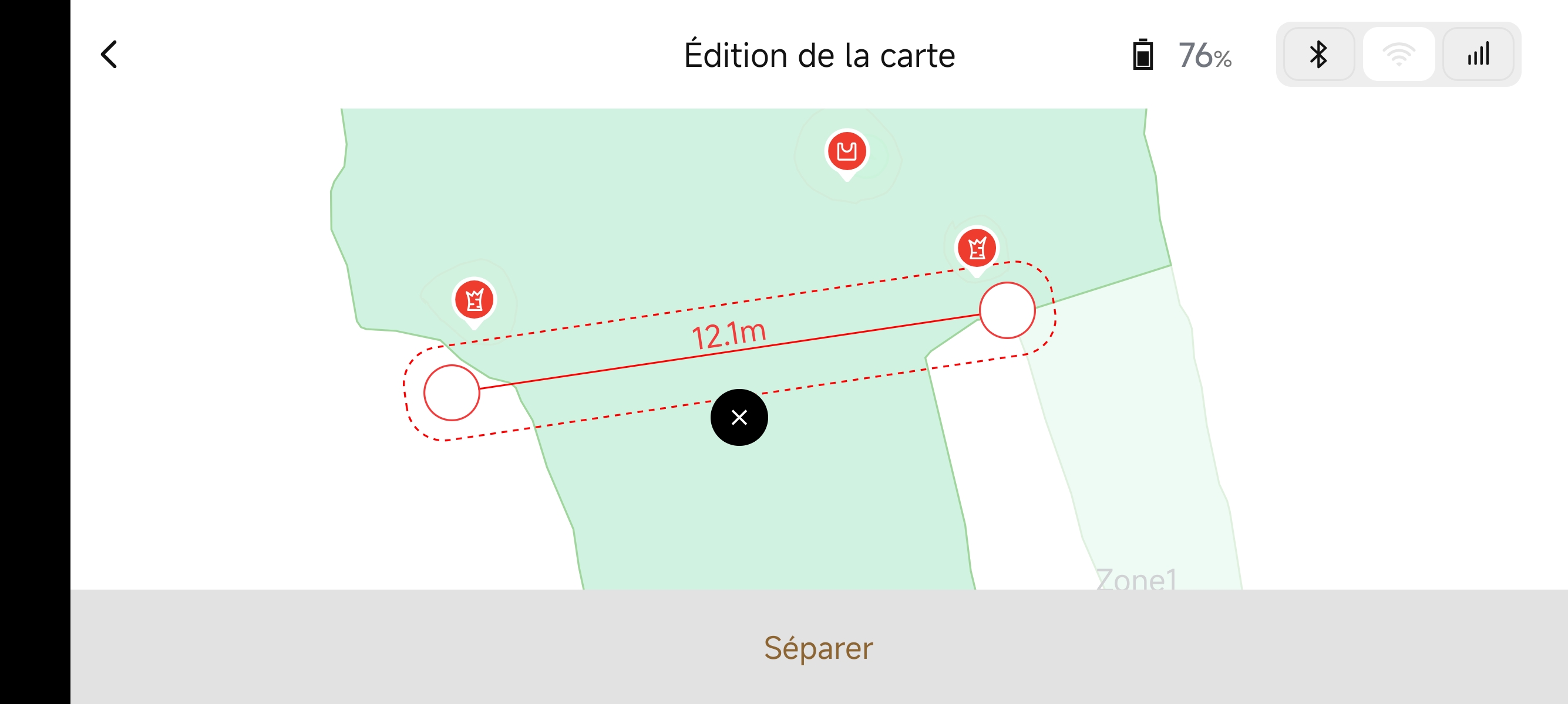 mauvais positionnement trait