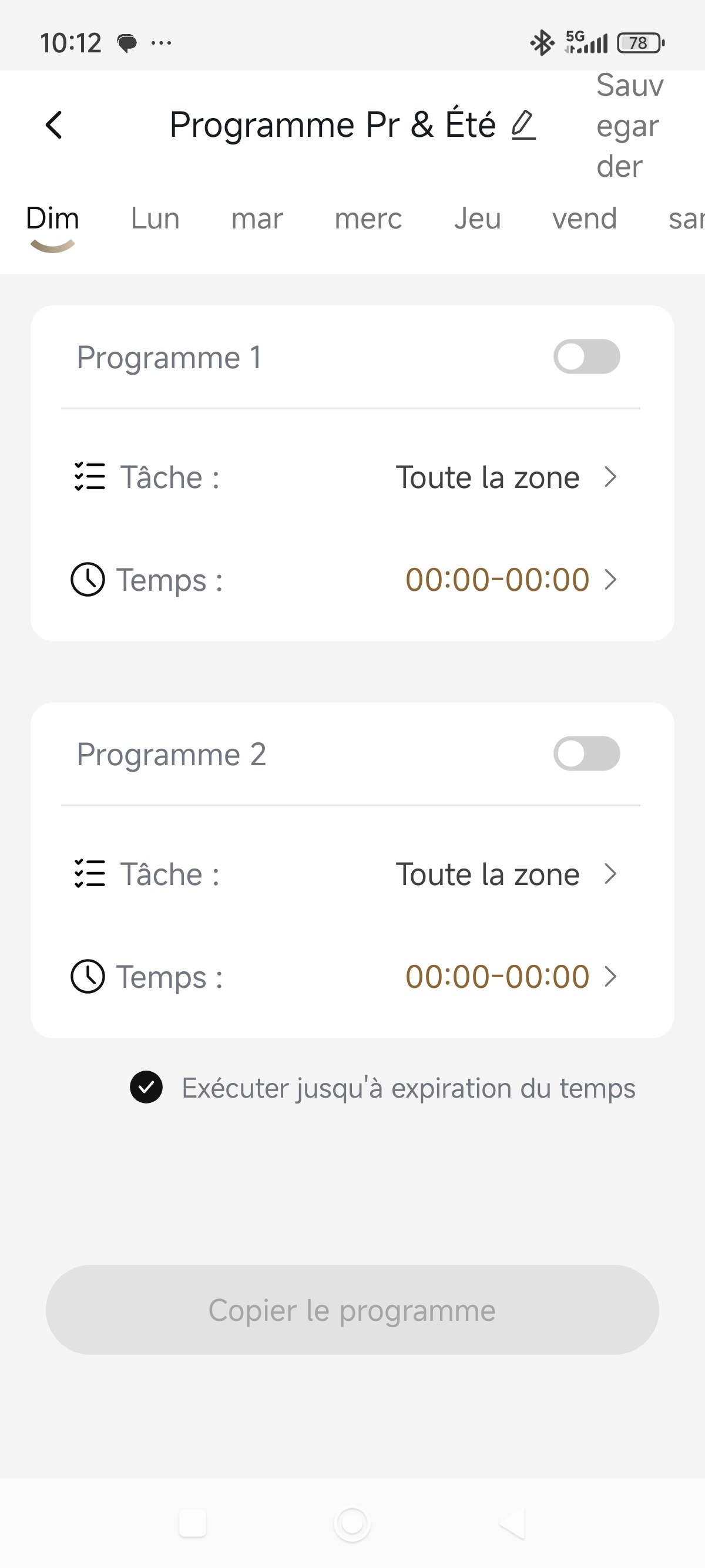 programmation planning